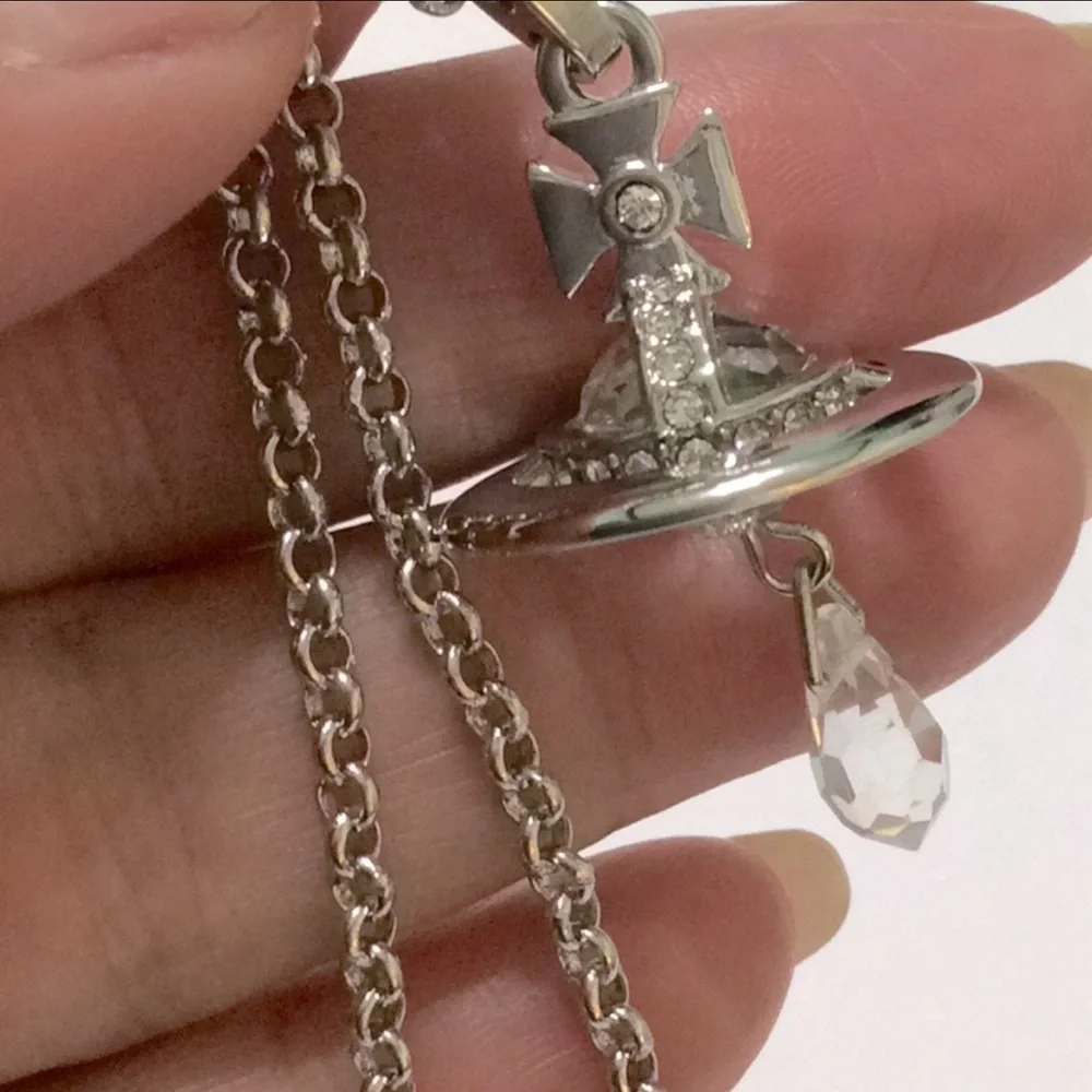 Sold out silver crystal pendant necklace - Picture 4 of 8